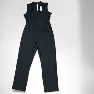 * Metaphor Elegant Midnight Jumpsuit size 14 solid black sleeveless zip back
